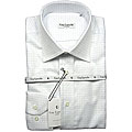 Guy Laroche Men's Light Blue Checkered Dress Shirt