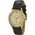 Trump Men's Leather Strap Quartz Watch