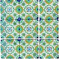 Fatima Green Design Accent Ceramic Tiles (Set of 9)