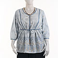 Reality Plus Women's Plus-size Border Print Tunic
