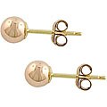 14k Pink Gold 4-mm Ball Earrings