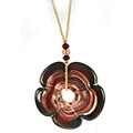 Genuine Murano Glass Brown Flower-shaped Necklace