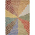 Hand-tufted Beige Wool Rug (5'6 x 8')