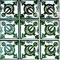 Hamida Design Accent Ceramic Tiles (Set of 9)