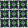Mosaic 'Wahiba' 9-tile Ceramic Project Accent Tiles