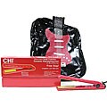 GF1001MR Farouk Systems CHI 1-inch Guitar Red Ceramic Flat Iron with Bag
