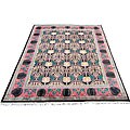 Indo Mahal Black/ Red Rug (9' x 12')