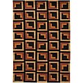 Hand-knotted Black Wool Rug (8' x 11')
