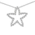 Sterling Silver Open Star Necklace