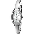 Peugeot Women's Oval Silvertone Half Bangle Watch