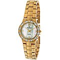 Peugeot Women's Round Goldtone Genuine Diamond Watch