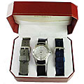 Peugeot Men's Round Sport Slide-thru Watch Set