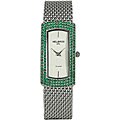 Helbros EXL Women's Green Crystal Steel Watch