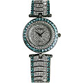 Helbros EXL Women's Light Blue/ White Crystal Watch