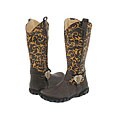Mod8 Zoboy (Toddler) Brown Leather/Brown & Gold Filigree Print