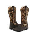 Mod8 Zoboy (Toddler/Youth) Brown Leather Brown/ Gold Filigree Print Boots
