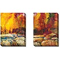 Sylvia Angeli 'Mountain High IV and V' 2-piece Canvas Art Set