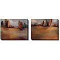 Caroline Ashton 'Golden Meadow I and II' 2-piece Canvas Art Set