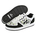 Sneaux Skool Girl White/Black/Chocolate/Cream Leat(Size 8.5 D - Medium)