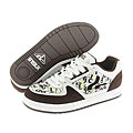 Sneaux Skool Girl White/Chocolate/Avocado Leathe/Suede