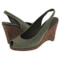 Donald J Pliner Ming Khaki Washed Canvas/Bronze Straw