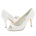 Stuart Weitzman Bowregard White Satin