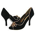 Enzo Angiolini Marcial Black/Gold Fabric
