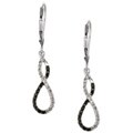 10k Gold 1/4ct TDW Black and White Diamond Earrings (H-I, I2)