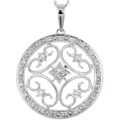 10k Gold 1/4ct TDW Diamond Fashion Circle Necklace (J, I2-I3)