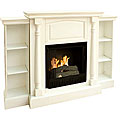 Grenoble Gel Fuel Fireplace with Bookcases