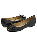 DKNY Britney-Peep Toe Flat Black