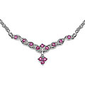Genuine Ruby and Sterling Silver Necklace