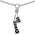 Silver Genuine Sapphire 6-stone Necklace