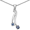 Sterling Silver Genuine Blue Sapphire Necklace