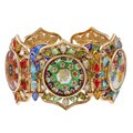 Sweet Romance Milleofiori Glass Disc Bracelet