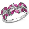 Sterling Silver and Marquise Ruby Ring