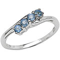 Sterling Silver 4-stone Blue Sapphire Ring