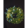 Teal and Chartruese Christmas Wreath