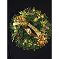Gold and Green Christmas Wreath