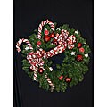 Santa Candy Canes Christmas Wreath