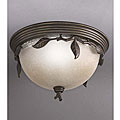 Olde Bronze 2-light Flush Mount