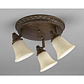 Golden Bronze 3-light Flush Mount