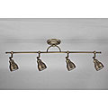 Bronze-finish 4-light Flush Rail Ceiling Fixture