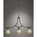 Antique Brass 3-light Island Fixture