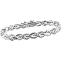 Sterling Silver 1ct TDW Diamond Heart Link Bracelet (J-K, I3)