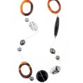 Sterling Silver Carnelian/ Onyx/ Quartz/ Pearl Necklace (8.5 mm)