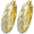 14k Two-tone Gold Hoop Earrings