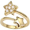 14k Gold Overlay Cubic Zirconia Star Ring