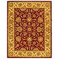Hand-tufted Heritage Kerman Red/ Gold Rug (7'6 x 9'6)