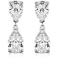 14k White Gold 3 3/5ct TDW Pear Diamond Earrings (I-J, I1)